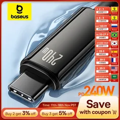 [Taxa inclusa] Baseus-cabo usb-c 240w