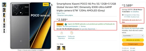 Imagem na descrição da promoção