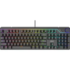 Teclado Gamer Mecânico Full Size AOC GK530 Red Switch RGB Teclas de Mídia