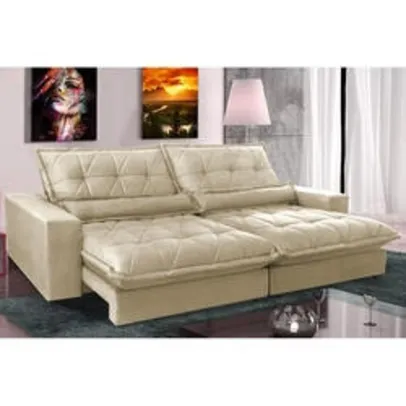 Sofa Retrátil e Reclinável com Molas Ensacadas Cama inBox