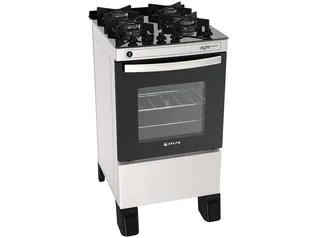 Fogão Atlas 4 Bocas Agile Glass com Vidro Temperado - Inox R$829