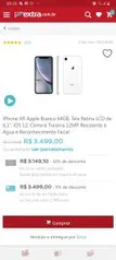 iPhone XR Apple Branco 64GB - R$3149