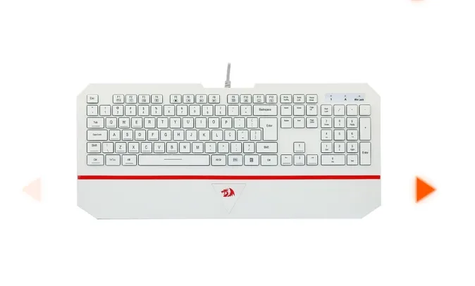 Teclado Gamer Redragon Karura 2, Membrana, ABNT-2, White, K502W-N