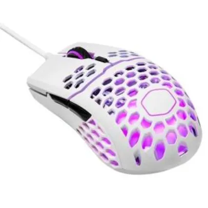 Mouse Gamer Cooler Master MM711, RGB, 6 Botões, 16000DPI, Branco Matte - R$ 234
