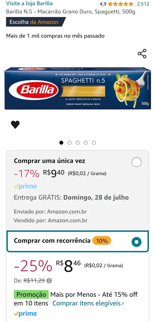 Imagem na descrição da promoção