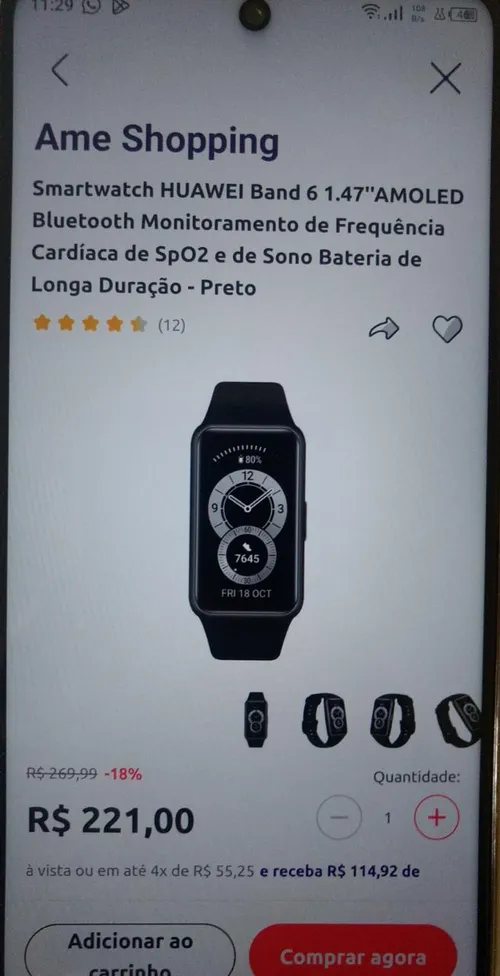 Imagem na descrição da promoção