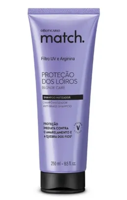 Shampoo Matizador Match. Proteção dos Loiros 250ml