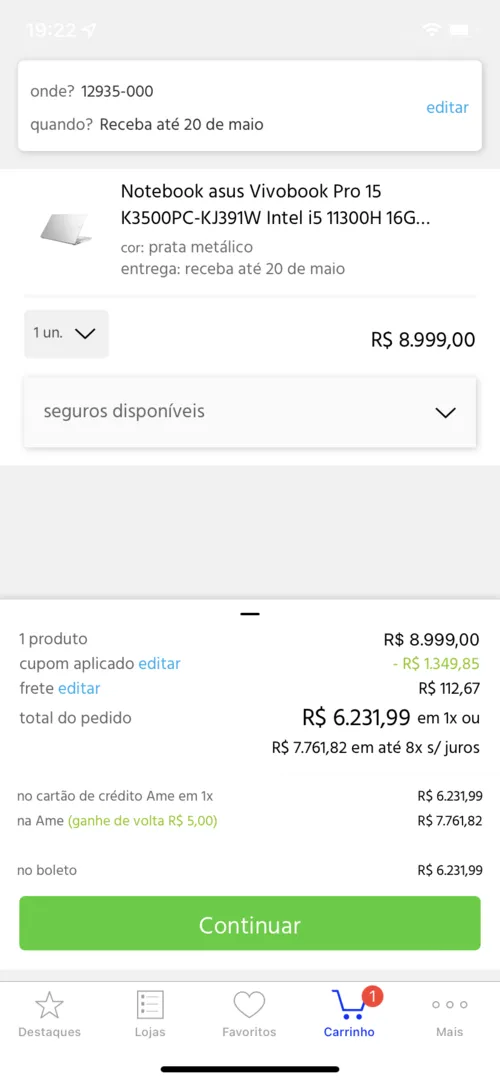 Imagem na descrição da promoção