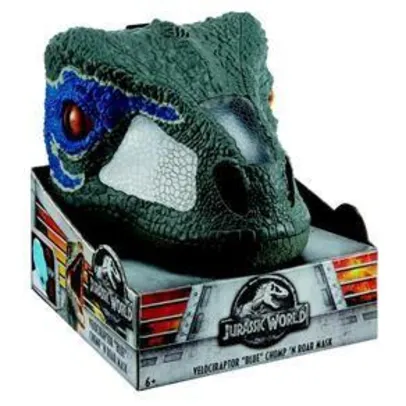 Máscara Eletrônica Velociraptor Blue Mattel Chomp 'n Roar - R$110