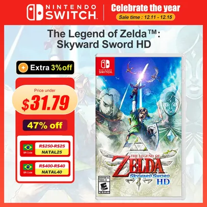 (Taxa inclusa) The Legend of Zelda Skyward Sword HD - Nintendo Switch