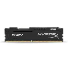 Memória RAM Kingston HyperX Fury 8GB DDR4 2400MHz Preto R$219