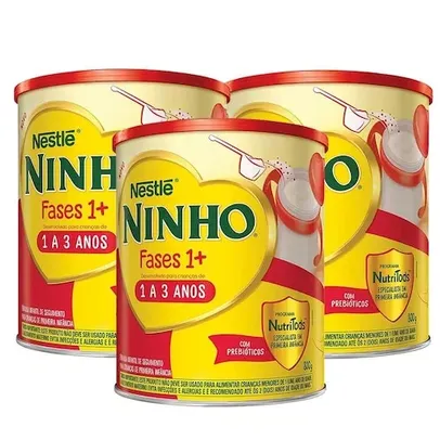 Kit 3 UN Composto Lácteo Ninho Fases 1+ 800g