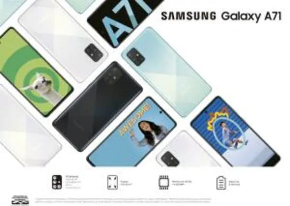 Smartphone Samsung Galaxy A71, Preto,Tela 6.7",4 R$1709