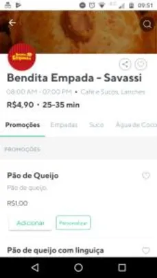[RAPPI-BH] PÃO DE QUEIJO R$ 1,00