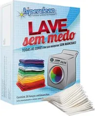 Lenços Anti Manchas Lave Sem Medo HIPERCLEAN com 20 Unidades - R$ 4,99