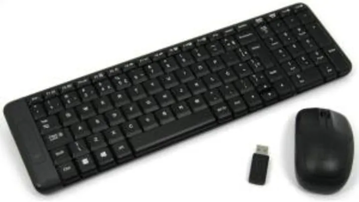 [PRIME] Teclado + Mouse Logitech MK220 Wireless Preto - 920-004431