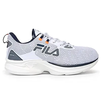 Tênis Fila Racer For All, Masculino, Branco/Marinho/Laranja, 41