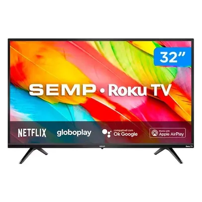 Smart Tv R6500 Tela 32 Polegadas Led Roku UHD HDR 4 HDMI Alexa TCL