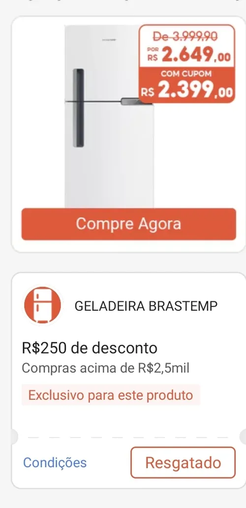 Imagem na descrição da promoção