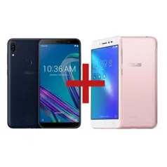 Zenfone Max Pro (M1) 3GB/32GB Preto + Zenfone Live 2GB/32GB Rosa - R$1.499