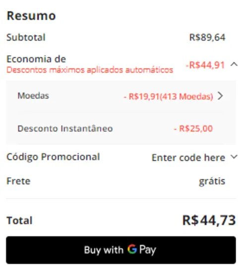 Imagem na descrição da promoção