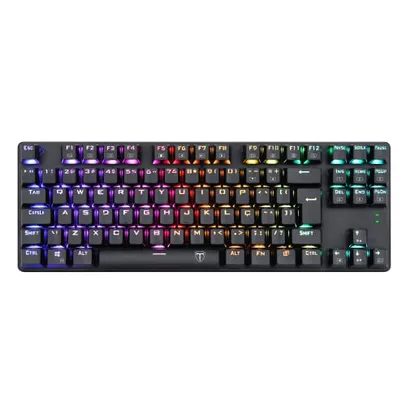 T-DAGGER Teclado Mecânico Gamer Bora Preto RGB Switch Vermelho T-TGK315