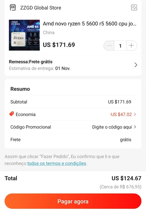 Imagem na descrição da promoção