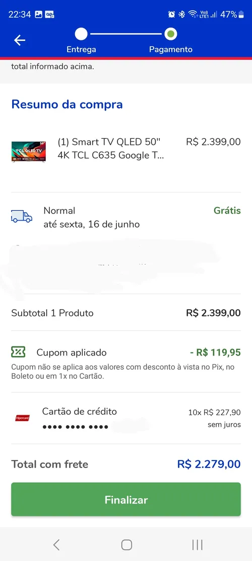 Imagem na descrição da promoção