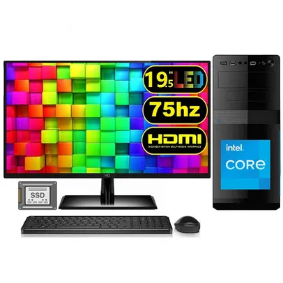 Computador Completo Intel Core i5 8GB ssd 240GB Monitor LED 19.5 hdmi EasyPC Go