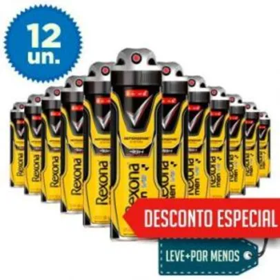 Leve Mais Pague Menos: 12 Desodorantes Aerosol Rexona Men V8 150ml - R$100