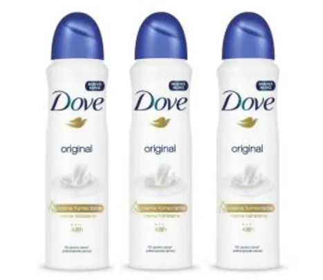 3 Desodorante Aerosol Dove Original 150ml