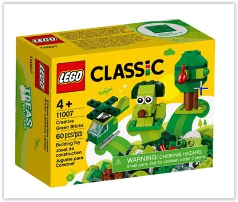 LEGO Classic - Peças Verdes Criativas 11007 - 60 Peças | R$ 37