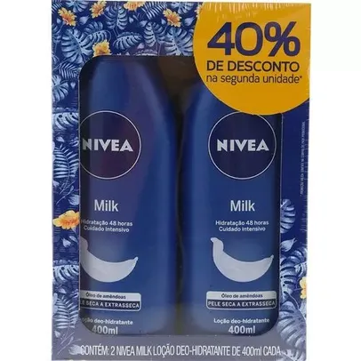 (Regional)Hidratante Nivea Milk 2 Unidades 400ml Cada