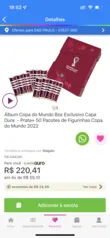 Álbum Copa do Mundo Box Exclusivo Capa Dura + 50 pacotes de figurinha