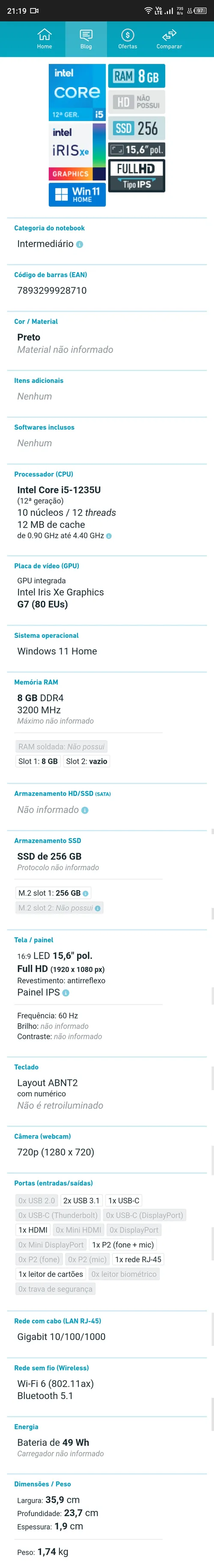 Imagem na descrição da promoção