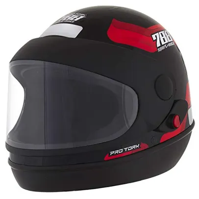 Pro Tork Capacete Sport Moto 788 60 Preto/Vermelho