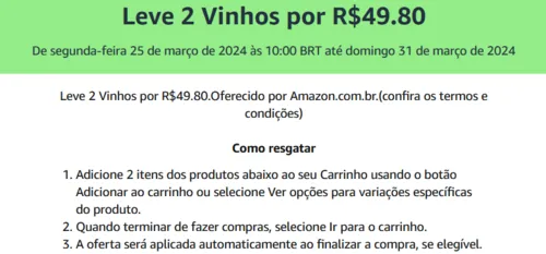 Imagem na descrição da promoção