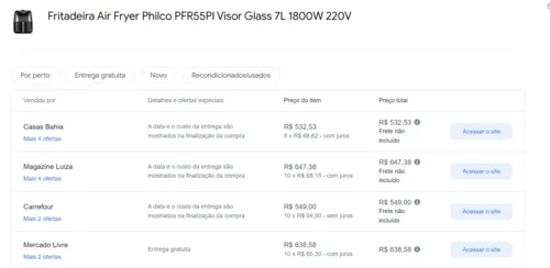 Imagem na descrição da promoção