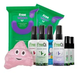 Kit Top - Freecô Bloqueador E Free Wipes Lenço Antisséptico | R$70