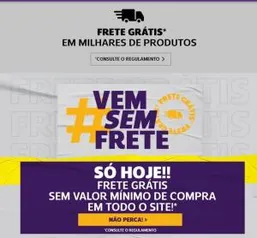 [Frete grátis] sem valor mínimo!