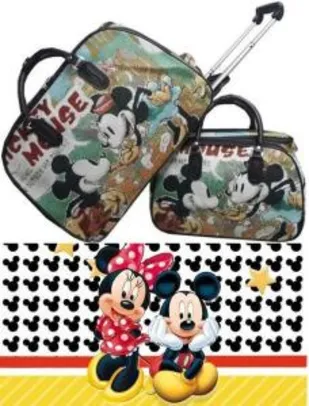 Mala De Viagem Mickey Com Rodas Embutidas | R$135