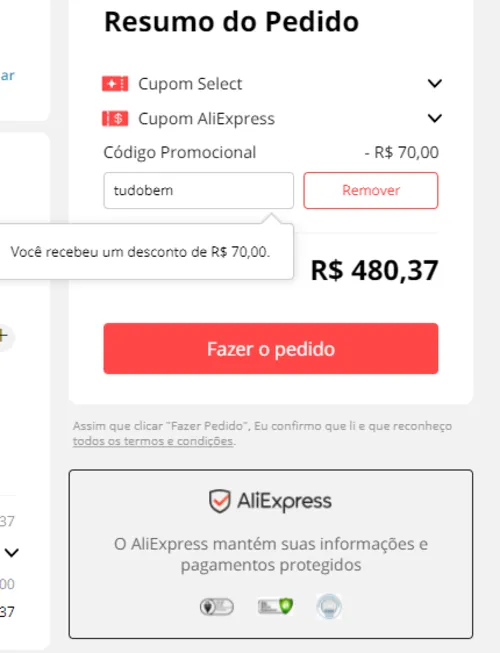 Imagem na descrição da promoção