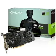 Placa de Vídeo Galax GeForce GTX 1060 EX OC 6GB GDDR5 192BIT por R$ 1049