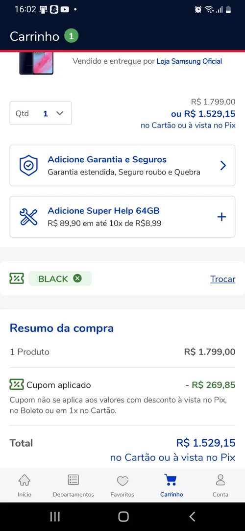 Imagem na descrição da promoção