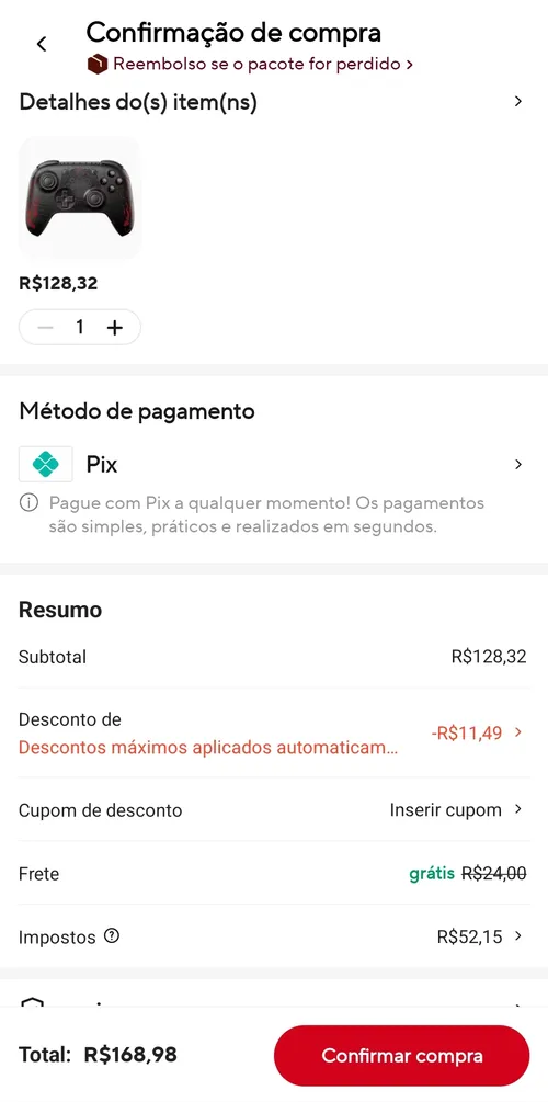 Imagem na descrição da promoção