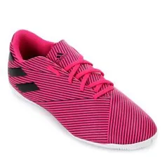 Chuteira Futsal Adidas Nemeziz 19 4 IN - Pink e Preto | R$169