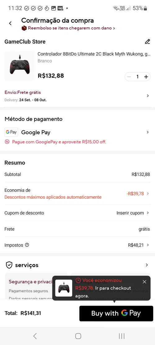 Imagem na descrição da promoção