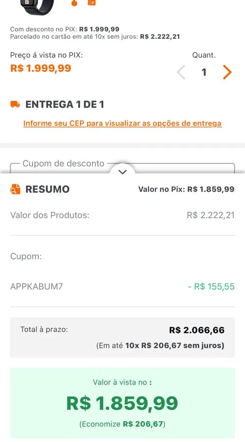 Imagem na descrição da promoção