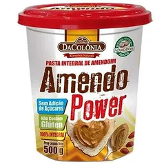 [Super R$13,52] DaColônia Amendopower - Pasta De Amendoim Integral, Zero, 500G