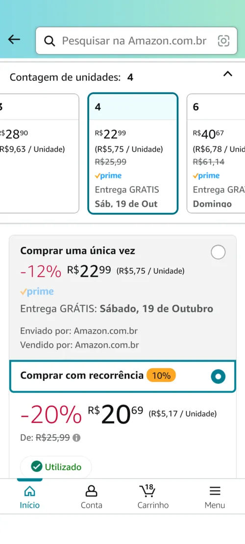 Imagem na descrição da promoção